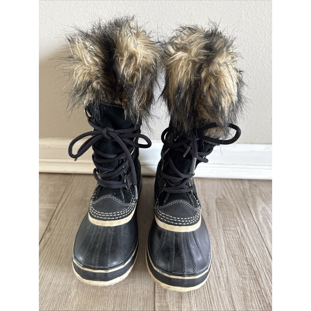 Sorel Joan of Arc Black Waterproof Winter Snow Boots NL2429-010 Womens 6 - Picture 3 of 8